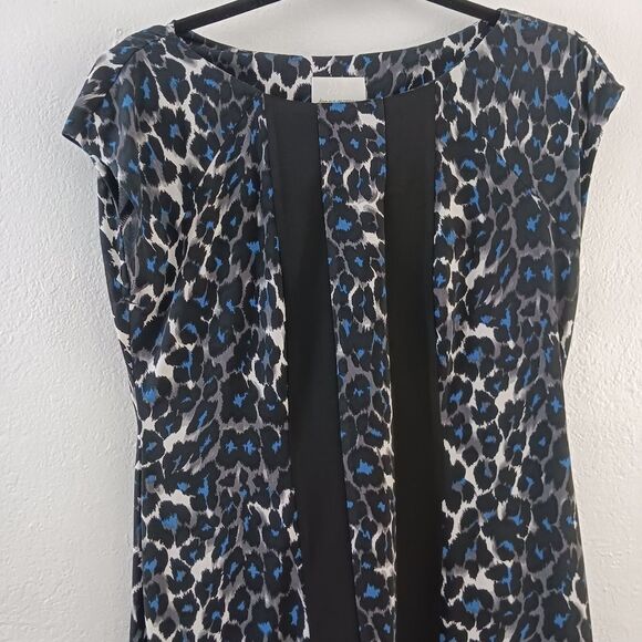 Donna Morgand printed dress size 4P - Picture 2 of 6